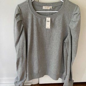 Anthropologie Sweatshirt with puffy sleeve: medium